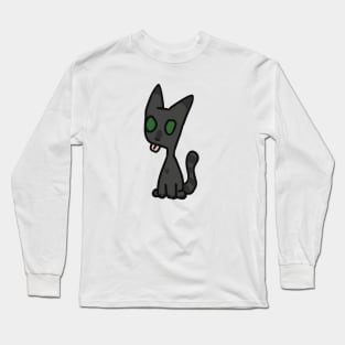 Silly Gray Cat Long Sleeve T-Shirt